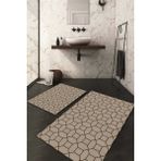 Napoli Home Dijital Baskılı Kaymaz Taban Yıkanabilir 2'li Klozet Takımı Banyo Paspası NDKZ-SD-987 - Kahverengi - 2’li