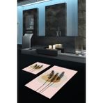 Napoli Home Dijital Baskılı Kaymaz Taban Yıkanabilir Ikili Banyo Takımı Klozet Takımı, N-Klozet-28-Pembe, - Renkli - Paspas