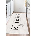 Napoli Home Dijital Baskılı Kaymaz Taban Yıkanabilir Kitchen Yazılı Mutfak Halısı Nhm-sd-520