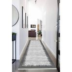 Napoli Home Dijital Baskılı Kaymaz Taban Yıkanabilir Modern Desenli Koridor Halısı Yolluk NHU-HS-222 - 80 x 150 cm - Beyaz