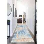 Napoli Home Dijital Baskılı Kaymaz Taban Yıkanabilir Modern Desenli Koridor Halısı Yolluk NHU-HS-360 - 160 x 250 cm - Mavi