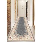 Napoli Home Dijital Baskılı Kaymaz Taban Yıkanabilir Modern Yolluk ve Koridor Halısı Ndu-Hk-8 - 100 x 300 cm - Gri