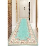 Napoli Home Dijital Baskılı Kaymaz Taban Yıkanabilir Modern Yolluk ve Koridor Halısı Ndu-Hk-9 - 60 x 200 cm - Mavi