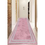 Napoli Home Dijital Baskılı Kaymaz Taban Yıkanabilir Modern Yolluk ve Koridor Halısı NDU-SD-300 - 60 x 100 cm - Pembe