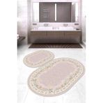 Napoli Home Dijital Baskılı Kaymaz Taban Yıkanabilir Oval 2'li Klozet Takımı Banyo Paspası NOKZ-HK-172 - Pembe