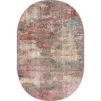 Napoli Home Dijital Baskılı Kaymaz Taban Yıkanabilir Oval 2'li Klozet Takımı Banyo Paspası NOKZ-HT-134 - Pembe - 2’li
