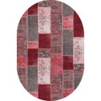 Napoli Home Dijital Baskılı Kaymaz Taban Yıkanabilir Oval 2'li Klozet Takımı Banyo Paspası NOKZ-HT-980 - Pembe - 2’li