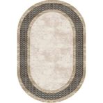Napoli Home Dijital Baskılı Kaymaz Taban Yıkanabilir Oval 2'li Klozet Takımı Banyo Paspası NOKZ-SD-751 - Kahverengi - 2’li