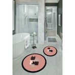 Napoli Home Dijital Baskılı Kaymaz Yıkanabilir Kaktüs Yuvarlak Ikili Banyo Takımı, N-Y-Klozet-22-Pembe, - Renkli - Paspas