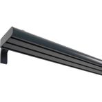 Napoli Metal Başlıklı Üçlü Dekoratif Ray Korniş Modern Rustik - Antrasit - 225 CM