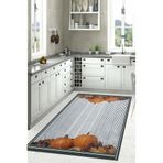 Napolihome Dijital Baskılı Kabak Motifli Yıkanabilir Kaymaz Taban Yolluk Salon Mutfak Halısı,Yeşil 80 X 150