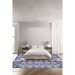 Napolihome Dijital Baskılı Kaymaz Taban Yıkanabilir Modern Sade Üçlü Yatak Odası Takımı,Lacivert 100 X 100 YO-MODERN-215