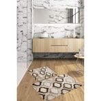 Napolihome Dijital Baskılı Yıkanabilir Kaymaz Taban Kupa Modelli Banyo Paspası Klozet Takımı,Kahverengi 60 X 100