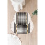 Napolihome Dijital Yıkanabilir Kaymaz Taban Sade Modern Oval Banyo Paspası Klozet Takımı,Gold 60 X 100