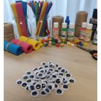 Nar Atölye 1 cm Yapışkanlı Oynar Göz Seti – Hobi, Amigurumi ve El Yapımı Ürünler İçin 20'li Paket