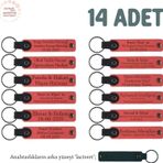 Nar Çiçeği, Karne Gününde Dağıtılacak Süper Hediye, 14'lü Anahtarlık Set, İsme Özgü Hatıralık