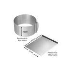 Nar kalıp Narkalıp Ayarlanabilir 10 cm Yuvarlak Kek Pasta Kalıbı Çemberi ve Metal Altlık