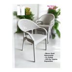 Nar Sokagi 4 Adet Bambu Rattan Kollu Sandalye Koltuk 4'Lu Set