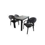 Nar Sokağı Bambu 70x120 Cm Camlı Rattan Bahçe Balkon Masa Takımı Kahve