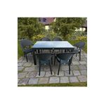 Nar Sokagi Bambu 90X150 Cm Camli Rattan Bahce Balkon Masa Takimi