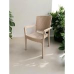 Nar Sokağı Karizma Rattan Kollu Sandalye Koltuk - Kapuçino