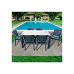 nar sokağı Zeugma Antrasit 90x150 Cm Camlı Rattan Bahçe Balkon Masa Takımı