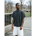 Narcos Batik Desenli Bisiklet Yaka Oversize T-Shirt - Siyah - M