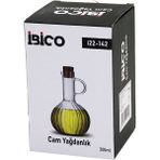 Nargo Mini Cam Yağdanlık Çizgili Desen 300ML Ahşap Bambu Mantar Tıpa