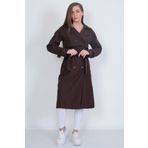 NARİKA TRENÇKOT İÇİ ASTARLI BONDİG KUMAŞ REGLAN KOL Acı Kahverengi 46