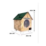 narım Kedi yuvası Kedi evi ısı ve su yalıtımlı 40x40 cm şilte catılı 2 KEDİLİK