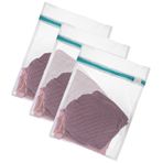 Narin için 3 ADET Petek Örgü Çamaşır Torbası, 12 x 16 İnç Çamaşır Yıkama için İç Çamaşırı Çantaları, Sütyen İç Çamaşırı, Bebek Giysileri, Ayakkabı için Fermuarlı Örgü Çamaşır Çantası