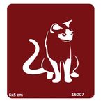 Narin Kedi Yapışkanlı Stencil Süsleme Ve Boyama Kalıbı