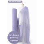 Narin Kumaş Evi Yırtılmaz Hayal Tül Premium Blueberry - Abiye, Düğün, Nişan, Organizasyon, Paketleme, Süsleme Tülü