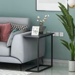 Narin Metal Ayaklı Minimalist Yan Sehpa - Modern C Sehpa Antrasit/Siyah