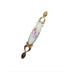 NARİN128 mm Metal Gold porselen çiçek desenli / 5 ADET