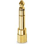 Narita Ters Jak Çevirici | 6.35MM To 3.5mm Gold Stereo Gitar ve Kulaklık Adaptörü NRT-10194 - Renkli