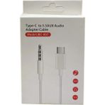 Narita Type-C - 3.5mm Aux Araç Teyp ve Hoparlör Ses Aktarım Kablosu - Beyaz