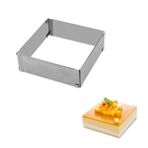 Narkalıp Kare Ayarlanabilir Pasta Kek Pandispanya Kalıbı 20cm-40cm Derinlik 8cm