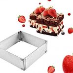 Narkalıp Kare Ayarlı Kek Kalıbı 15Cm-30Cm Derinlik 8Cm