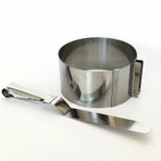 Narkalıp Yuvarlak Ayarlanabilir Kek Kalıbı Ve Sıvama Spatulası 2 Li Derinlik 10cm NRT-034