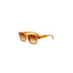 Narkel Turuncu Retro Kare Kemik Çerçeve Unisex UV400 Vintage Retro Güneş Gözlüğü