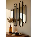 Narkissos Dizayn 100x80 cm Oval Konsol Aynası Lüks Ayna Parçalı Ayna Set Ayna