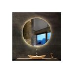 Narkissos Dizayn 80 Cm Günışığı Ledli Yuvarlak Banyo Aynası/ Makyaj Aynası/ Trafolu