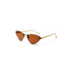Narmin Kahverengi Gold Kedi Gözü Çerçeve Kahverengi Cam Unisex UV400 Vintage Retro Güneş Gözlüğü