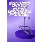 Narnuga Boyun Bantlı Kablolu Yüksek Ses Kaliteli Bluetooth Kulaklık Uzun Pil Ömrü - Çok Renkli