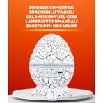 Narnuga Dinozor Yumurtası Tasarımlı Projektörlü Gece Lambası - Çok Renkli