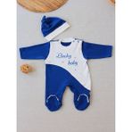 Narnuga Miraylife 0-3 3-6 Ay Lucky Baby Nakışlı Es Çizgi Boy Şapkalı Erkek Bebek Tulumu - Lacivert - 3 - 6 Ay