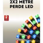 Narnuga Taşınabilir Pil Ile Çalışan LED Işık – 2x2 Metre Perde Modeli - Çok Renkli