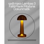 Narnuga USB Şarjlı Dokunmatik LED Masa Lambası – 3 Renk Modu & Dimmer - Çok Renkli