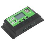 Naroote Solar Şarj Kontrol Cihazı, Açık Devre Koruması Sağlam Güneş Paneli Kontrol Cihazı 12V 24V Endüstri Için LCD Ekranlı Uyarlanabilir Yüksek Performans (10A)